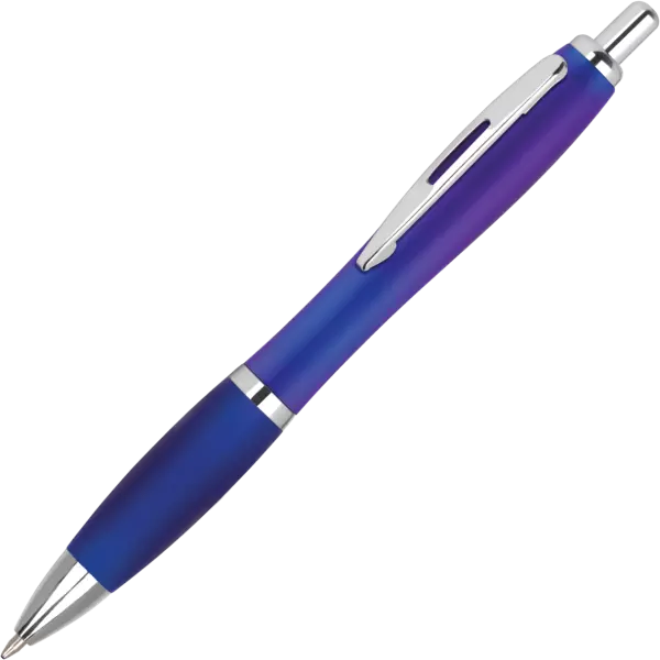 Promotional Contour Frost Ballpen - Blue