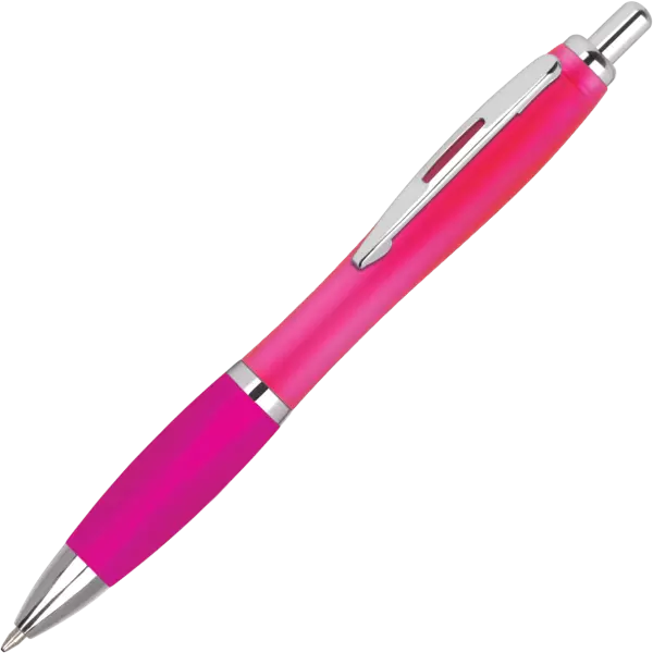 Promotional Contour Frost Ballpen - Magenta