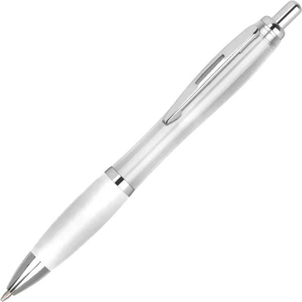 Promotional Contour Frost Ballpen - White