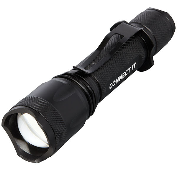 Promotional Black Rechargeable Aluminium Torch