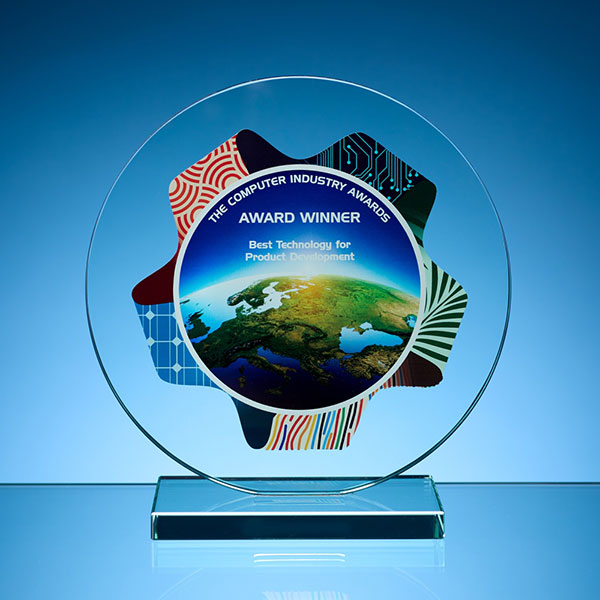 Jade Glass Circle Award - Full Colour