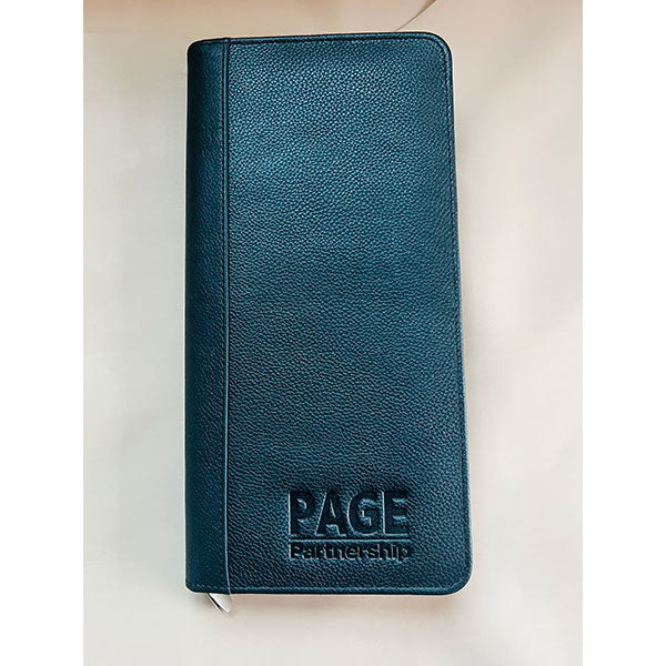 Pebbled Leather Travel Wallet