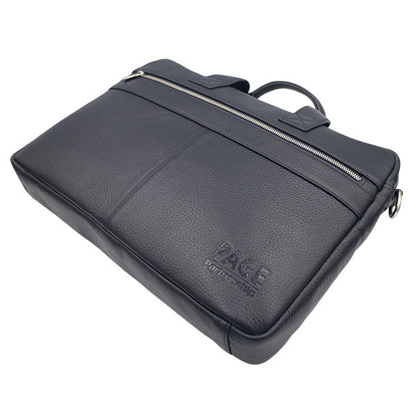 Pebbled Leather Laptop Bag