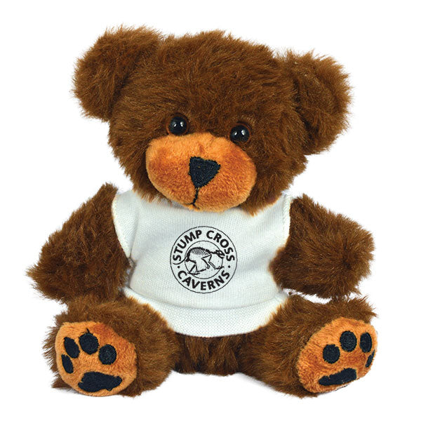 Promotional 5 Inch George Bear With White T-Shirt
