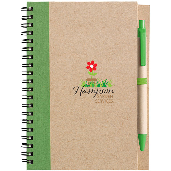 Eco Wirobound Notebook with Ballpen - 1 Colour