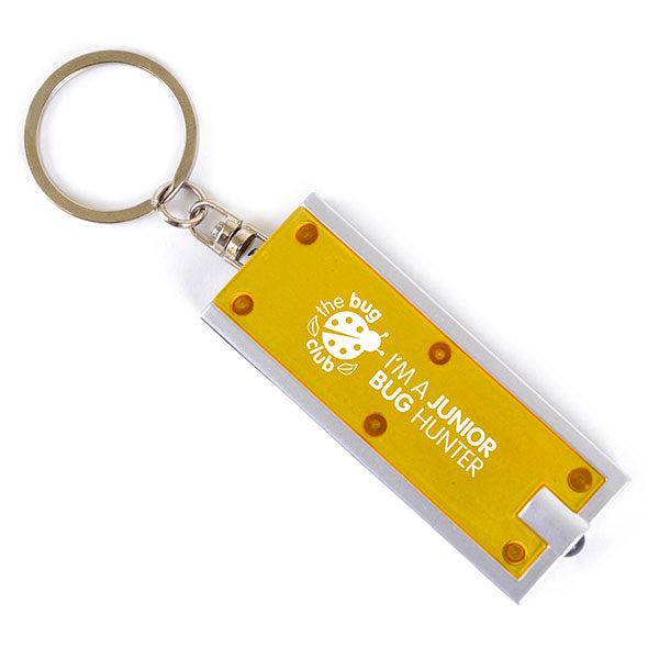 Promotional Dhaka 1 LED Torch Key Ring - Spot Colour