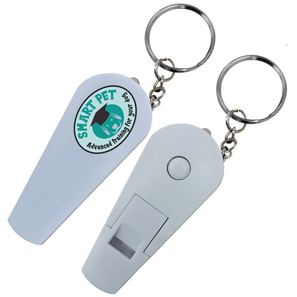 Promotional Whistle Torch Key Ring