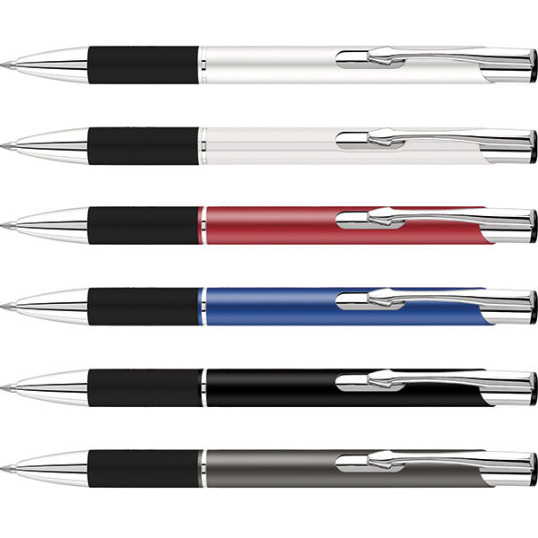 Promotional Electra Satin Grip Ballpen - Spot Colour