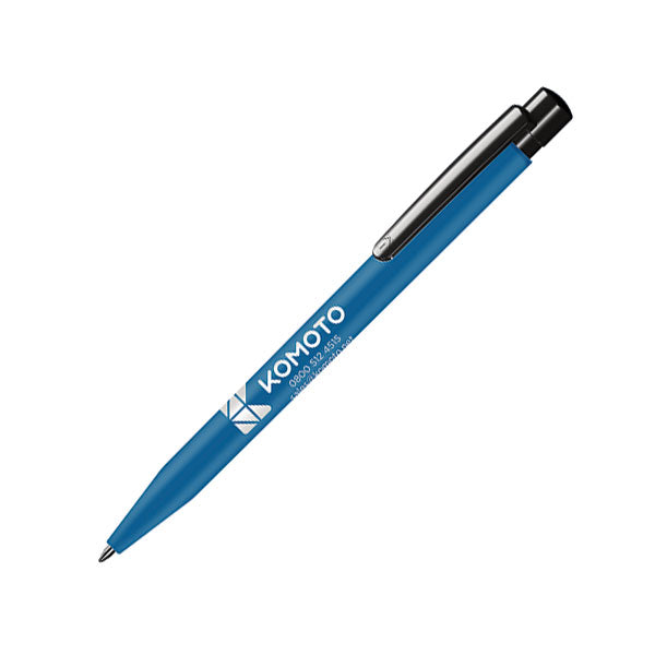 Promotional Supersaver Softfeel Ballpen - Spot Colour - Blue