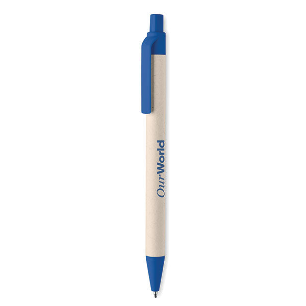 Promotional Milk Carton Paper Ballpen - Blue