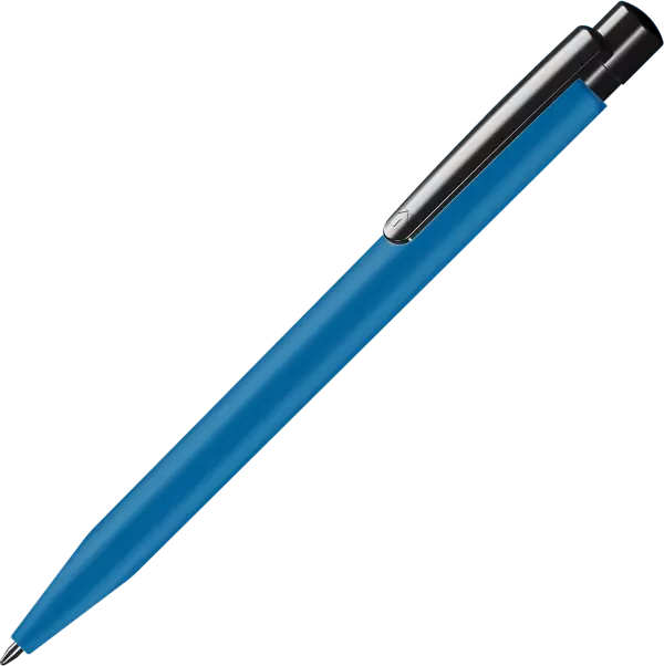 Promotional Supersaver Softfeel Ballpen - Spot Colour - Light Blue