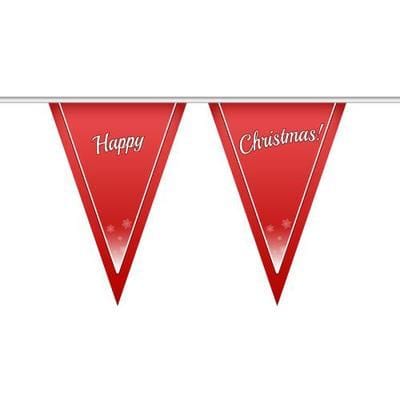 Red Happy Christmas Bunting