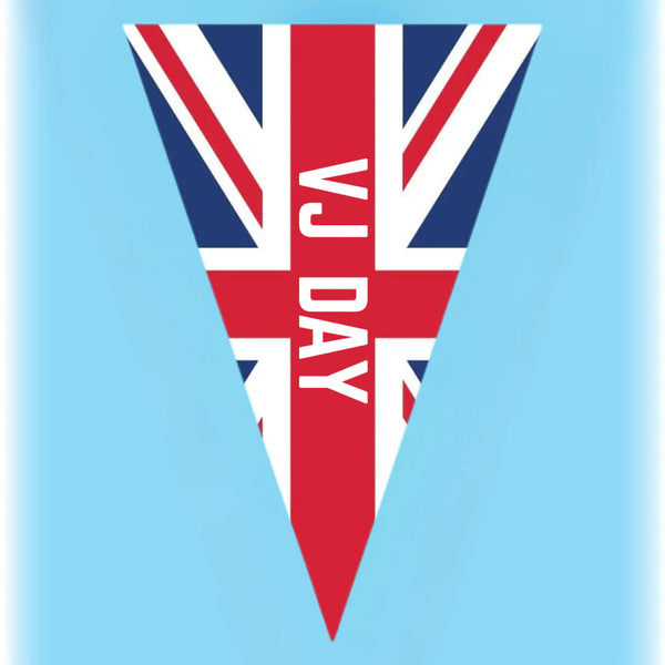 VJ Day Bunting Triangular - 10 metres