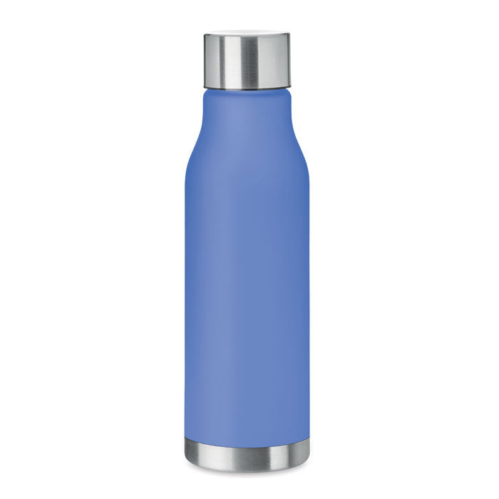 Promotional Glacier Frosted rPET Bottle 600ml - Spot Colour - Royal Blue