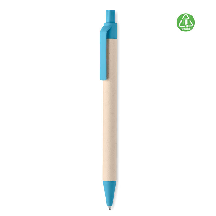 Promotional Milk Carton Paper Ballpen - Turquoise