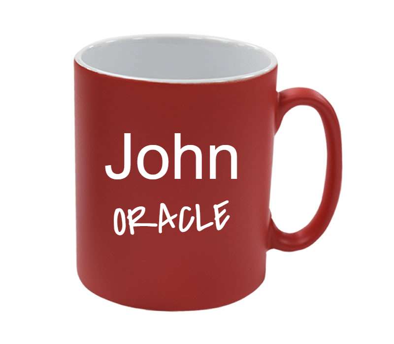 Personalised Red Satin Mug