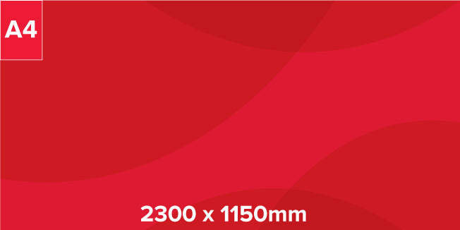printed 2.3m x 1.15m flag