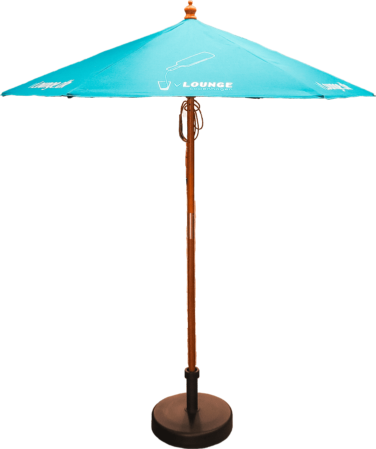 Custom printed wooden parasol