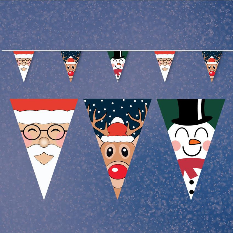 Merry Christmas Characters Bunting