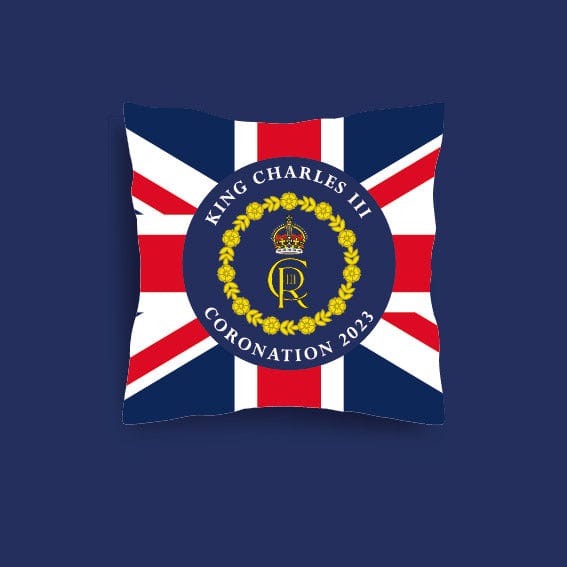 King Charles III coronation commemorative cushion - special edition design