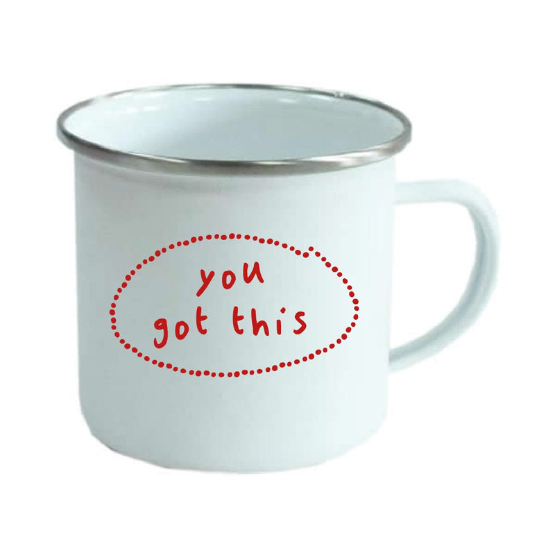 Personalised White Enamel Mugs