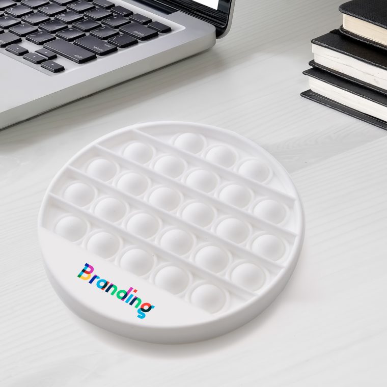 branded fidget pop stress reliever