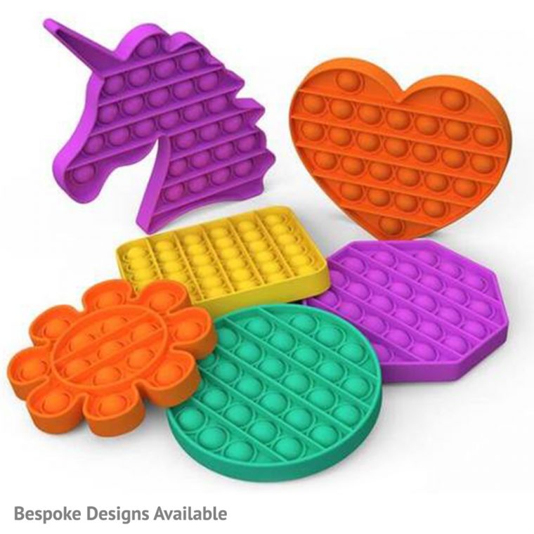 Custom shape fidget pop stress reliever