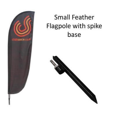 Small feather flag with spike base