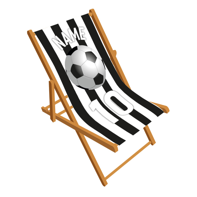 Football colour stripes deckchair