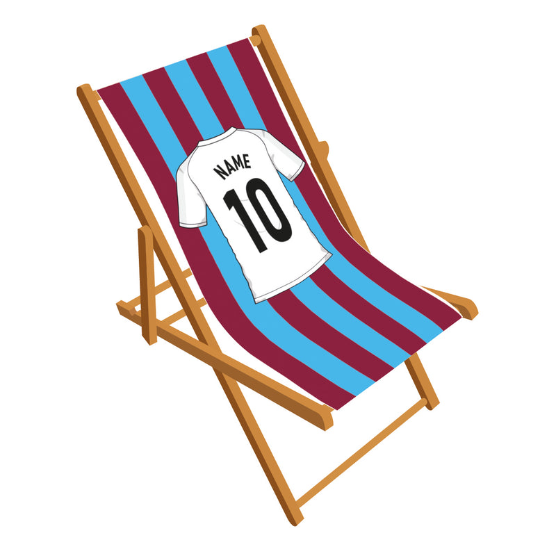 Football colour stripes deckchair