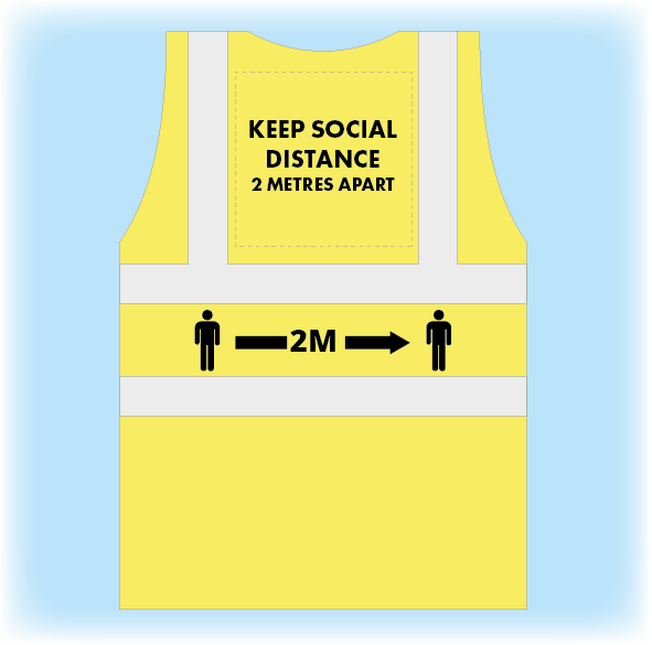 Social distancing Hi-Vis vests