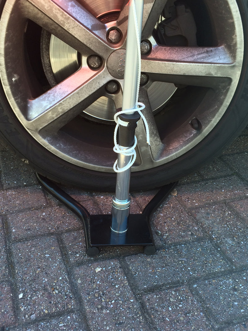 Medium Feather flag with drive on car base