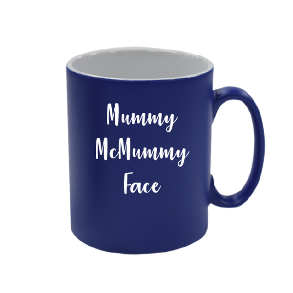 Personalised Royal Blue Satin Mug