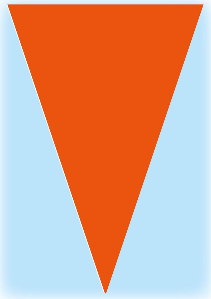 Orange caution bunting