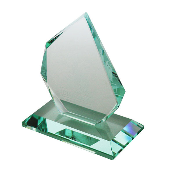 15cm Jade Glass Faceted Ice Peak Award