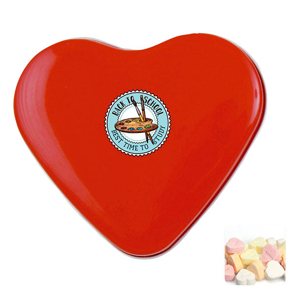 Heart Tin With Heart Sweets - Full Colour