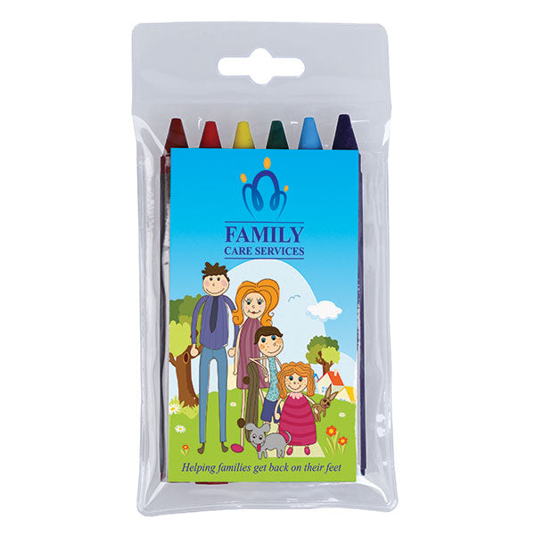 Pack of 6 Half Length Crayons