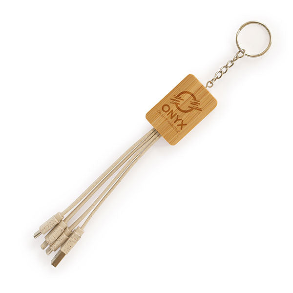 Bamboo and Wheat Straw Multi-Charger - Engraved