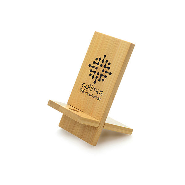 Dylan Bamboo Phone Stand - Engraved