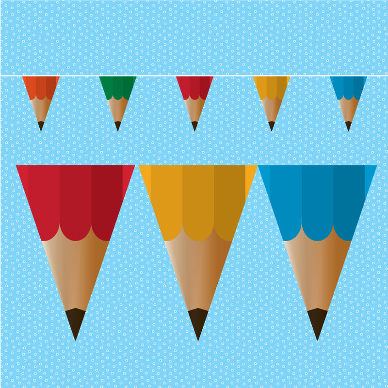 Pencil educational bunting