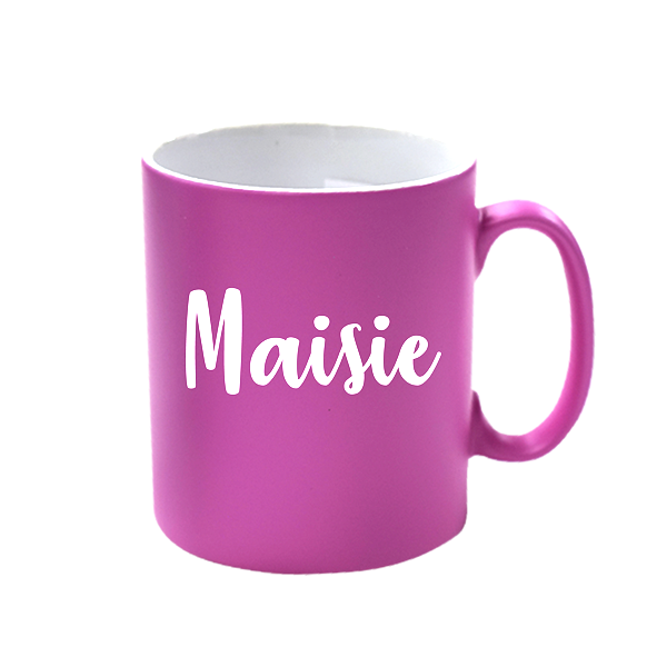 Personalised Pink Satin Mug