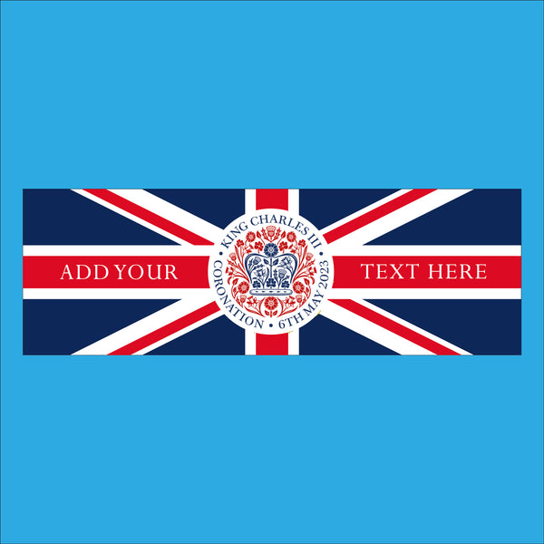 King Charles III coronation personalised banner - Union design