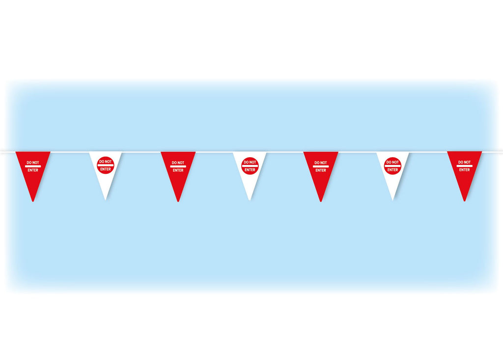 Red safety bunting