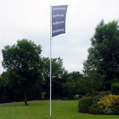 6 metre Value Flagpole - 2 section with Rotating Arm Kit
