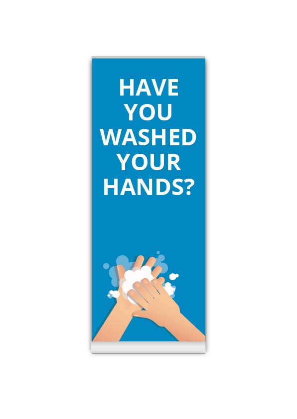 Wash your hands Roller Banner