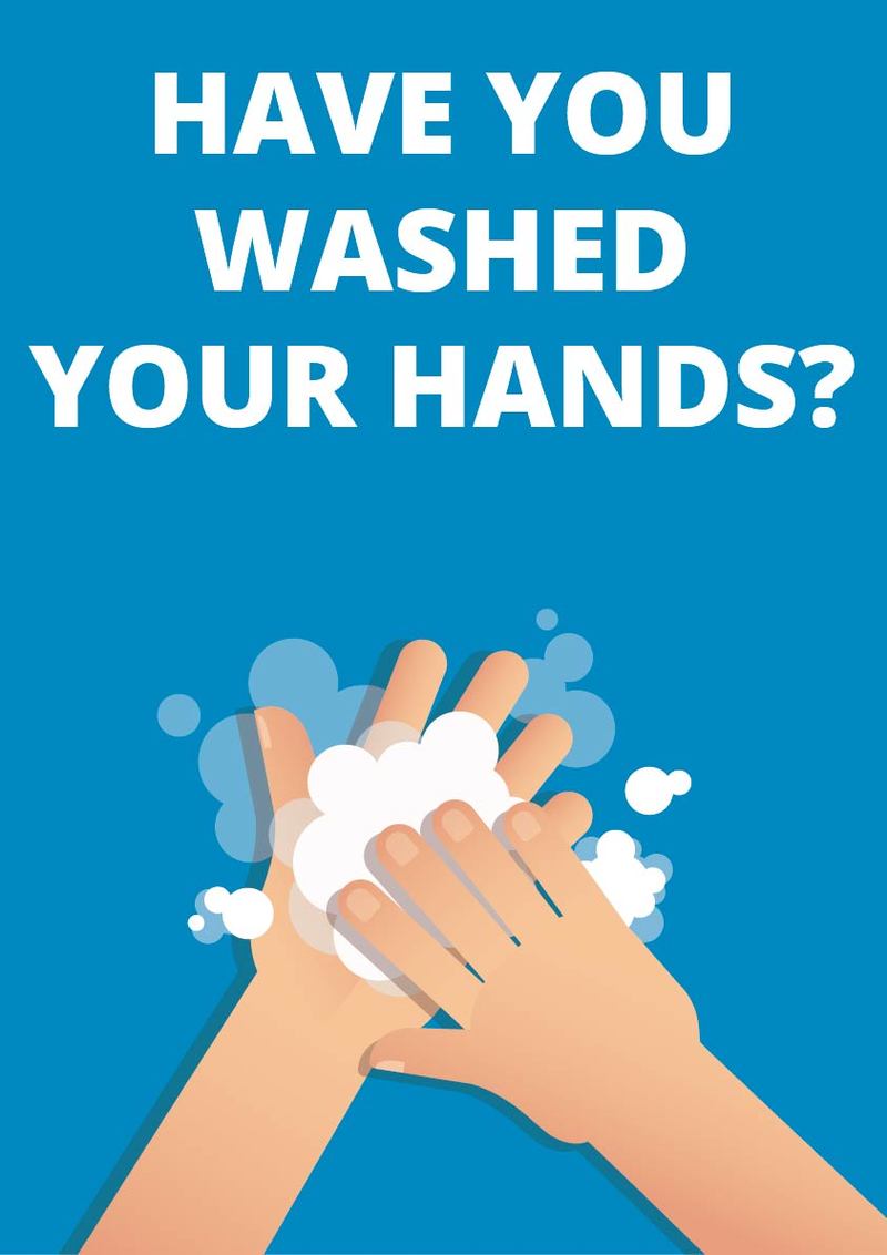 Wash your hands sign - A3