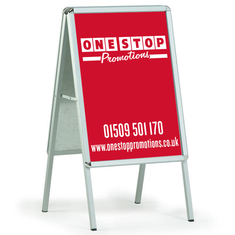 XL A-board with posters