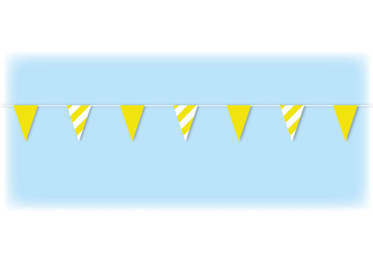 Yellow safety bunting