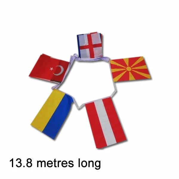 Large Euro 2020 Nations Bunting - 13.8 metres long
