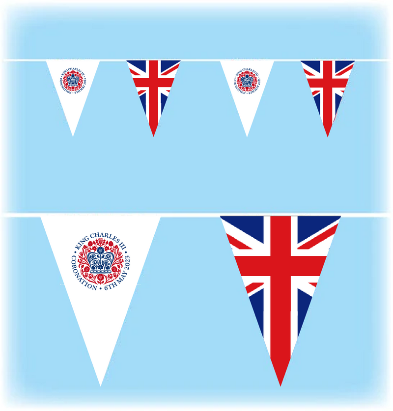 King Charles III coronation bunting - Official emblem design